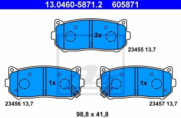 Brake Pad Set, disc brake 13.0460-5871.2