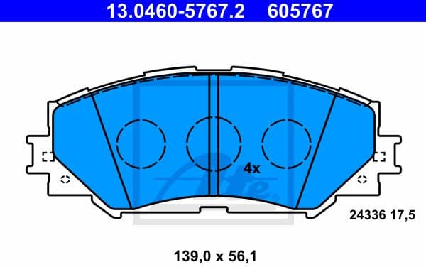 Brake Pad Set, disc brake 13.0460-5767.2