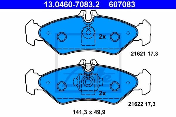 Brake Pad Set, disc brake 13.0460-7083.2