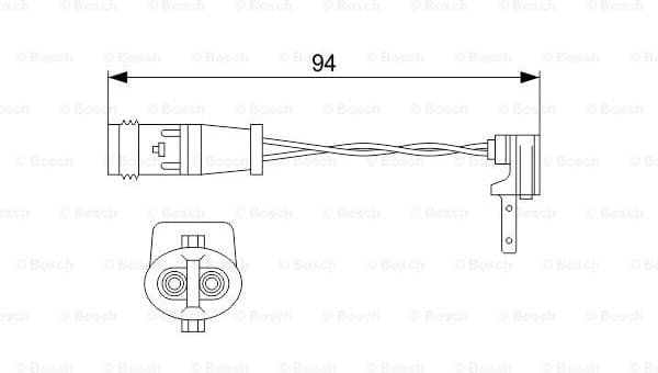 Warning Contact, brake pad wear 1 987 474 553