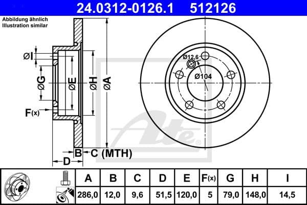 Brake Disc PowerDisc 24.0312-0126.1