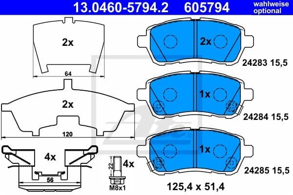 Brake Pad Set, disc brake 13.0460-5794.2 - image 2