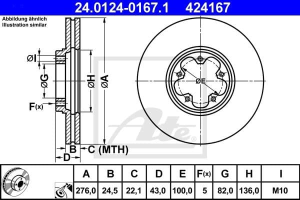 Brake Disc 24.0124-0167.1