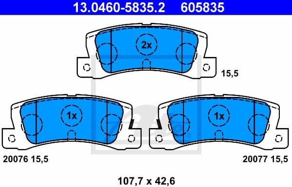 Brake Pad Set, disc brake 13.0460-5835.2