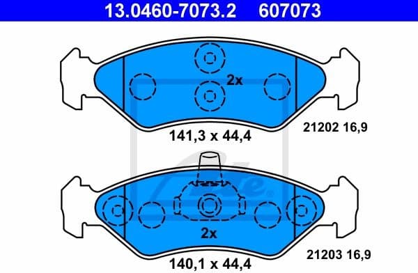 Brake Pad Set, disc brake 13.0460-7073.2