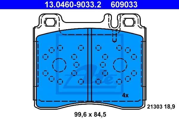 Brake Pad Set, disc brake 13.0460-9033.2
