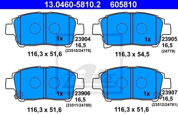 Brake Pad Set, disc brake 13.0460-5810.2