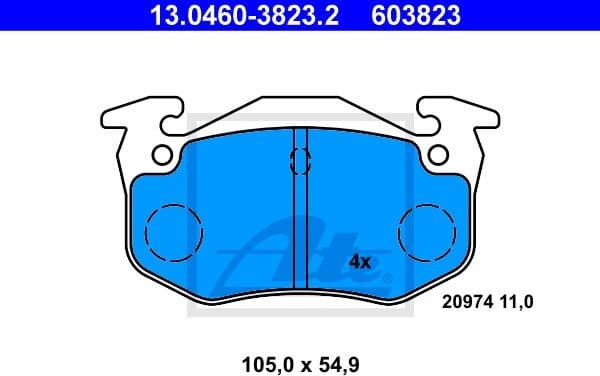 Brake Pad Set, disc brake 13.0460-3823.2