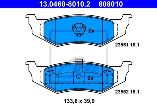 Brake Pad Set, disc brake 13.0460-8010.2
