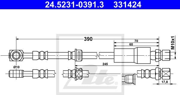 Brake Hose 24.5231-0391.3