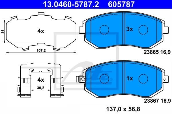 Brake Pad Set, disc brake 13.0460-5787.2