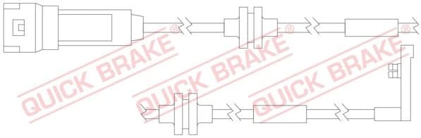 Warning Contact, brake pad wear WS 0158 A
