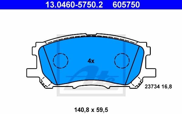 Brake Pad Set, disc brake 13.0460-5750.2