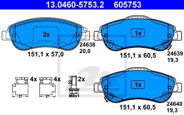 Brake Pad Set, disc brake 13.0460-5753.2