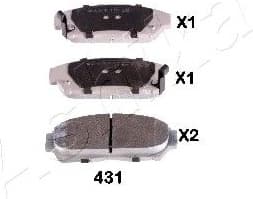 Brake Pad Set, disc brake 50-04-431