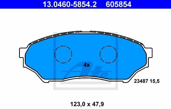 Brake Pad Set, disc brake 13.0460-5854.2