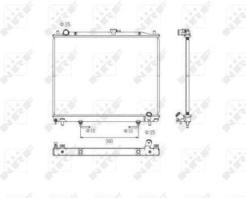 Radiator, engine cooling 53754