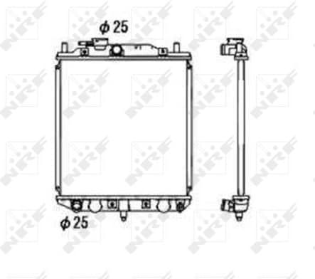 Radiator, engine cooling 53673