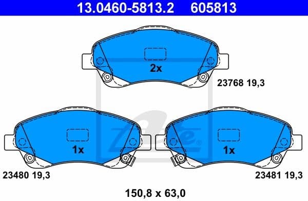 Brake Pad Set, disc brake 13.0460-5813.2