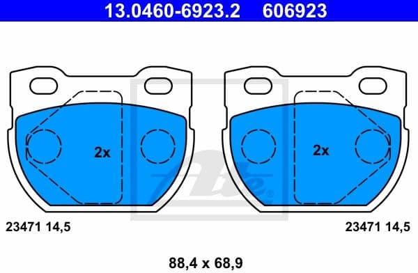 Brake Pad Set, disc brake 13.0460-6923.2