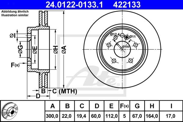 Brake Disc 24.0122-0133.1