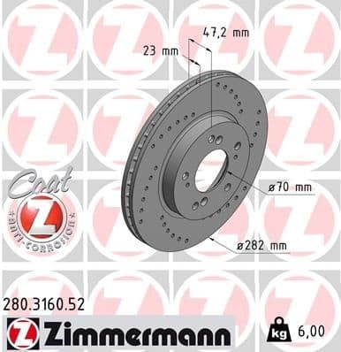 Brake Disc SPORT BRAKE DISC Z 280.3160.52