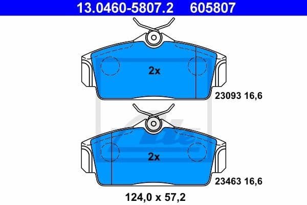 Brake Pad Set, disc brake 13.0460-5807.2