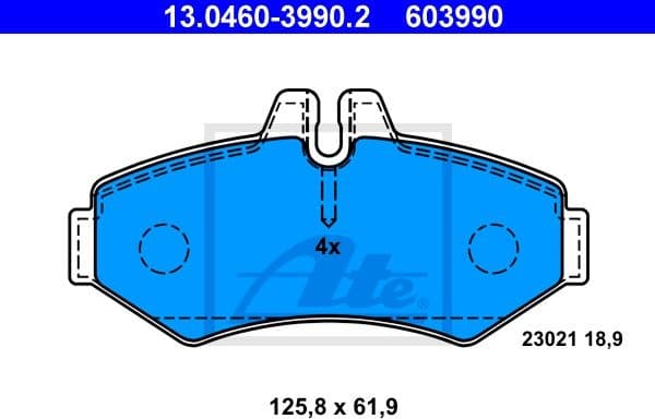 Brake Pad Set, disc brake 13.0460-3990.2