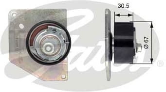 Tensioner Pulley, timing belt PowerGrip™ T43207