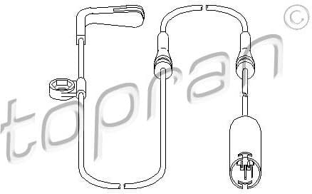 Warning Contact, brake pad wear 500 658