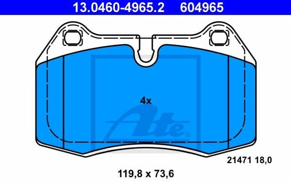 Brake Pad Set, disc brake 13.0460-4965.2