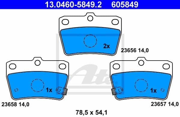 Brake Pad Set, disc brake 13.0460-5849.2