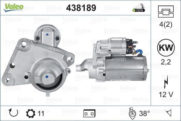 Starter VALEO ORIGINS NEW OE TECHNOLOGY 438189