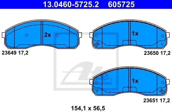 Brake Pad Set, disc brake 13.0460-5725.2