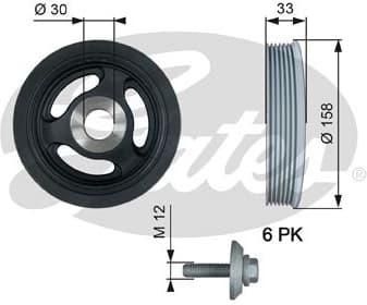Belt Pulley, crankshaft DriveAlign™ TVD1061A