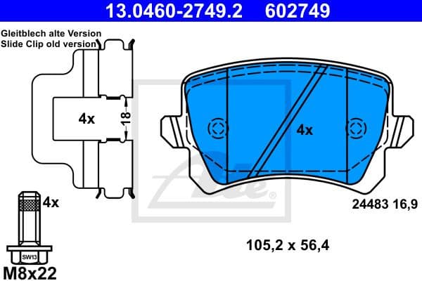 Brake Pad Set, disc brake 13.0460-2749.2 - image 2