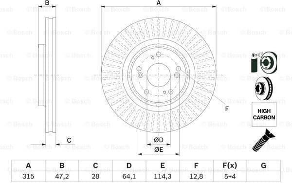 Brake Disc 0986479F12