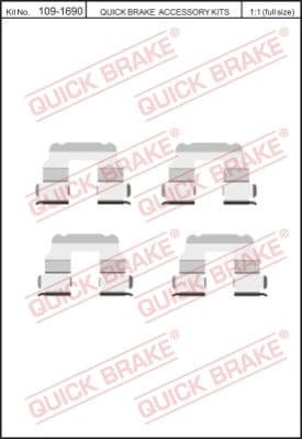 Accessory Kit, disc brake pad 109-1690
