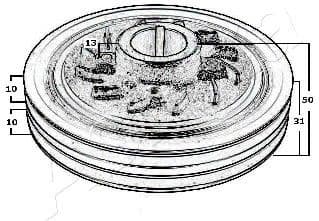 Belt Pulley, crankshaft 122-05-500 - image 3