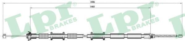 Cable Pull, parking brake C0168B