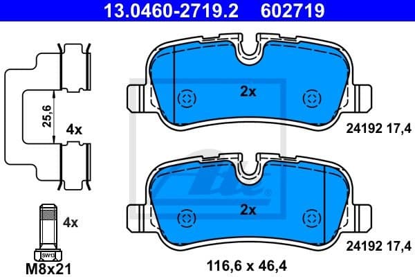 Brake Pad Set, disc brake 13.0460-2719.2