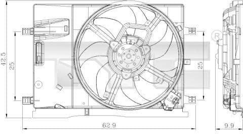 Fan, air conditioning condenser 809-0018