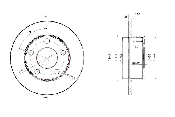 Brake discs kit rear, (2pcs) 78BD2800 - image 2