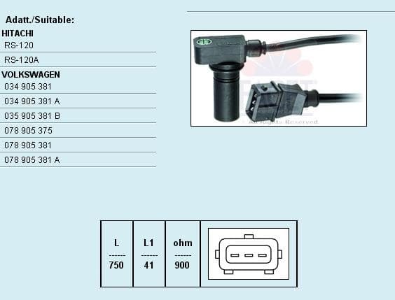 Sensor, crankshaft pulse Made in Italy - OE Equivalent 9.0066