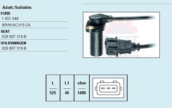 Sensor, camshaft position Made in Italy - OE Equivalent 9.0068