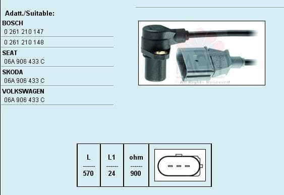 Sensor, crankshaft pulse Made in Italy - OE Equivalent 9.0172