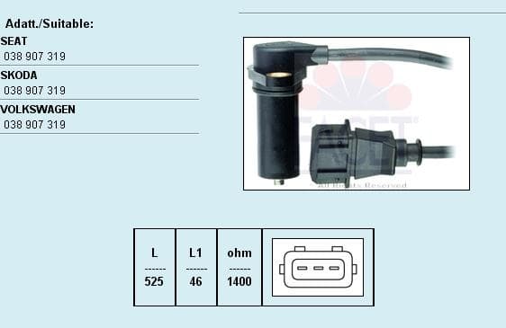 Sensor crankshaft position 9.0219