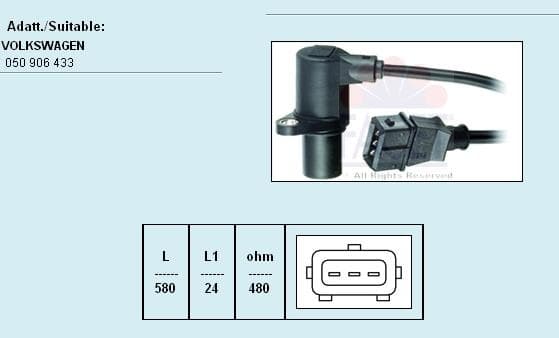 Sensor, crankshaft pulse Made in Italy - OE Equivalent 9.0297
