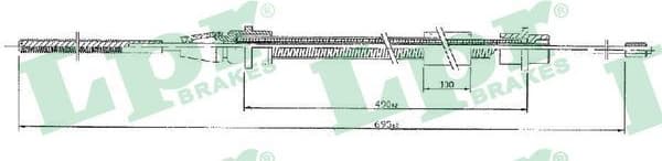 Cable Pull, parking brake C0631B
