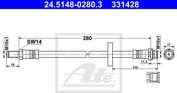 Brake Hose 24.5148-0280.3